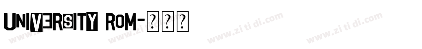 University Rom字体转换